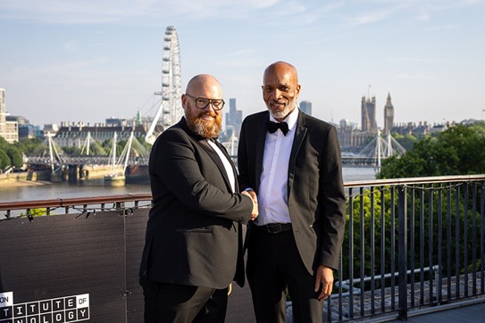 Pictured: Ben Watson, Regional Data Centre Operations Leader for Amazon Web Services (left), and Clive Hodge, Principal at HRUC (right)
