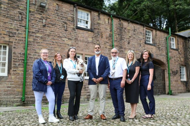 Blackburn College Animal Care staff and senior members of staff with Dr Dad and other dignitaries