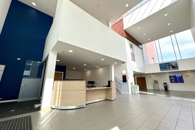 Photograph of the Scottish Borders Campus reception area