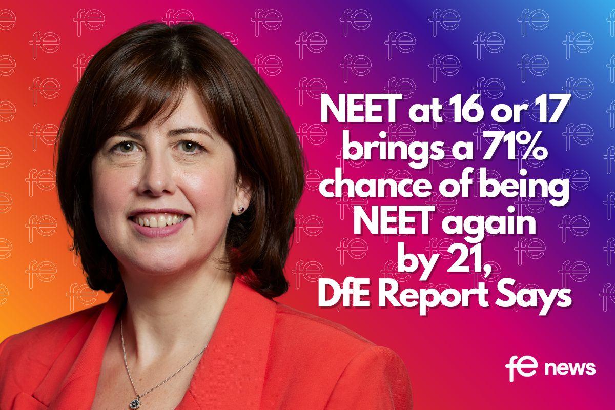 NEET at 16 or 17 brings a 71% chance of being NEET again by 21, DfE Report Says