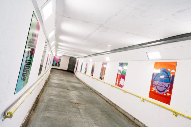 newcastle college student underpass artwork