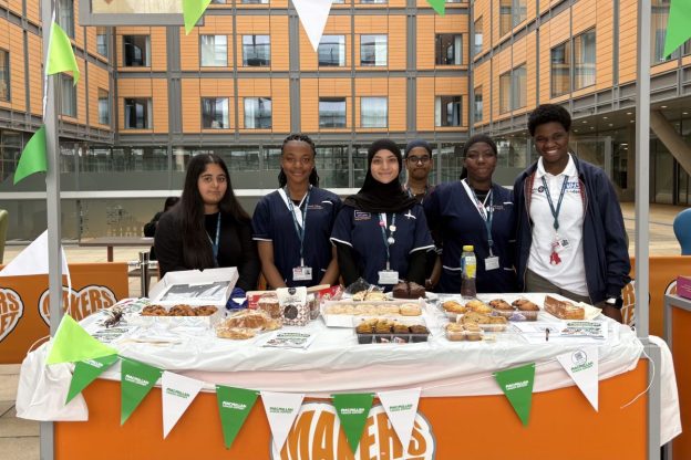 Sandwell College Health & Social Care students hosting charity cake sale at hospital