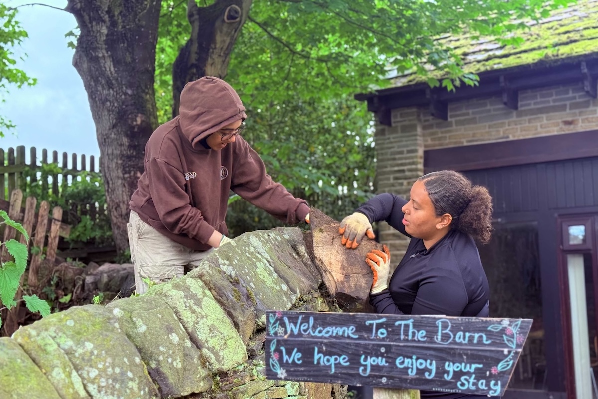 Students from the King’s Trust Team Programme on an environmental project in Sheffield in 2025. Photo credit: The Sheffield College.