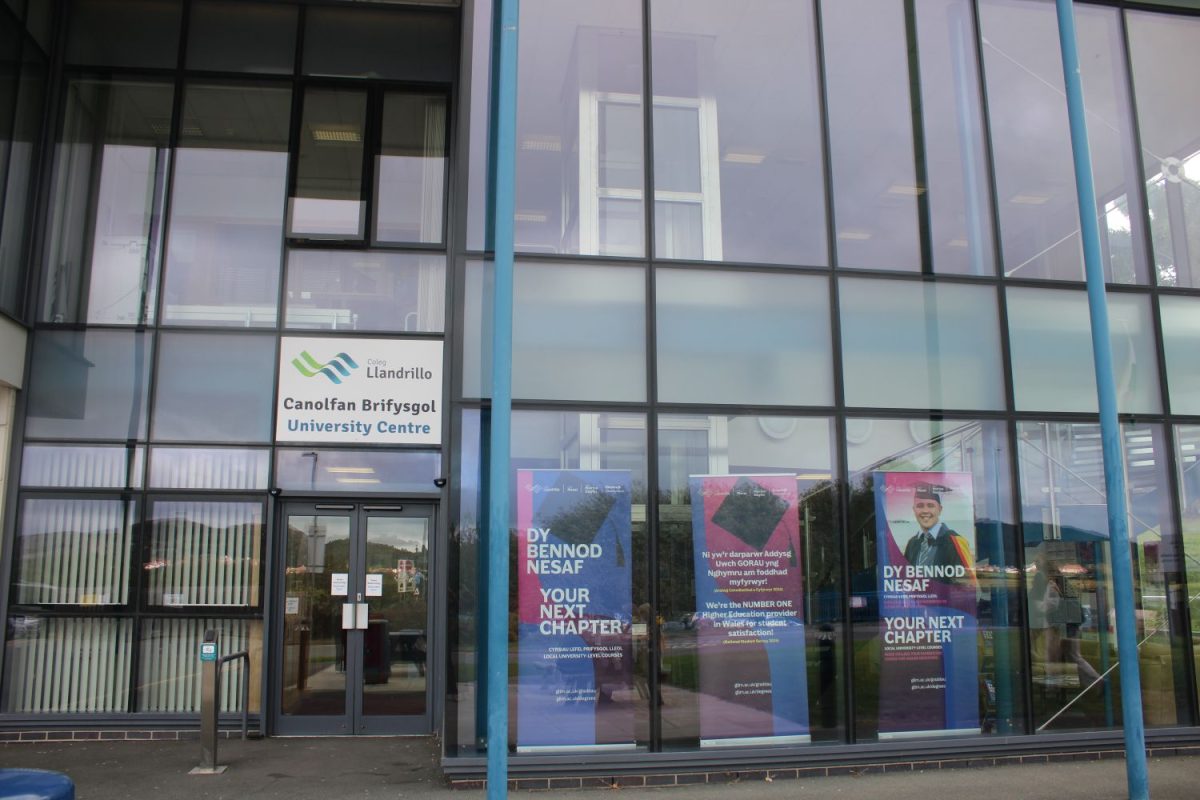 The front of the University Centre at Rhos-on-Sea campus