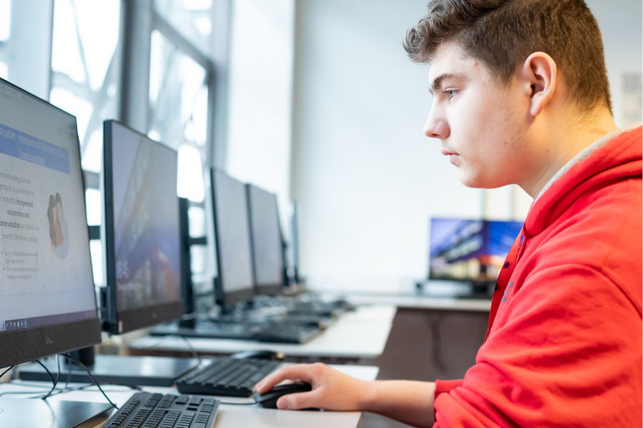 A student at Capital City College