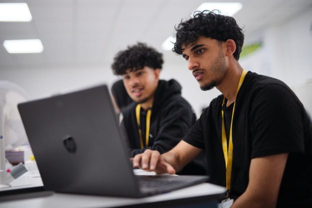 Blackburn College_2026_Students working on a laptop