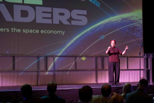 Debra Gray CBE, Principal and CEO of Hull College, launching STAR at The Workforce Beneath the Satellites conference.