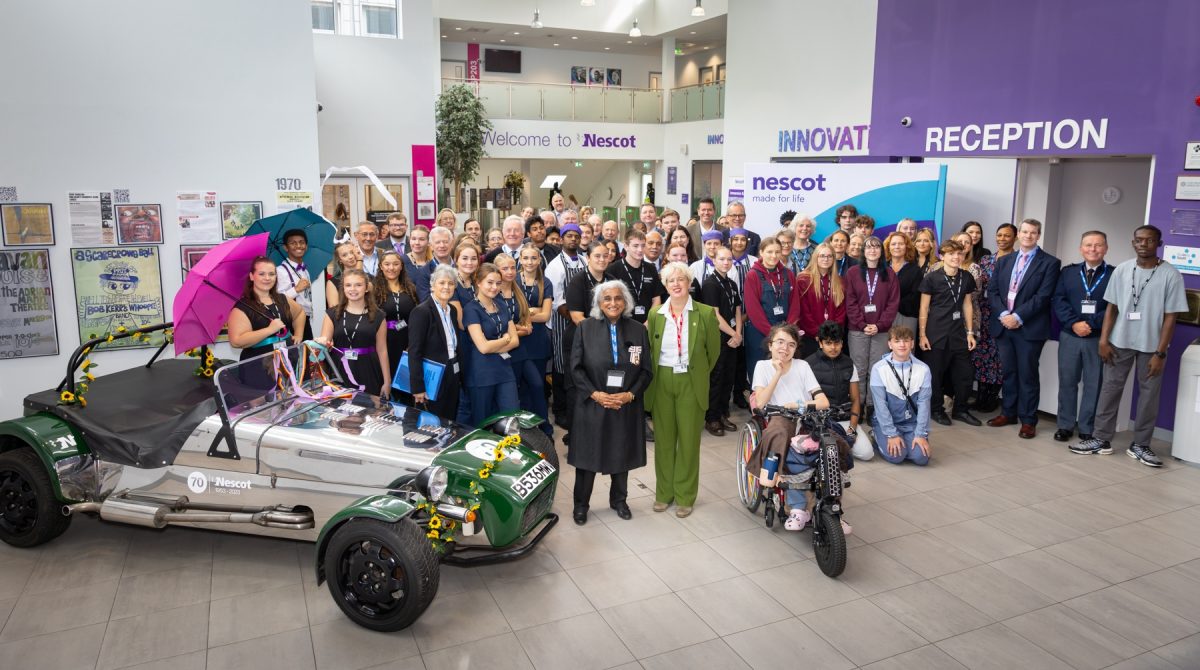 Students welcomed the Lord Lieutenant and Deputies to Nescot