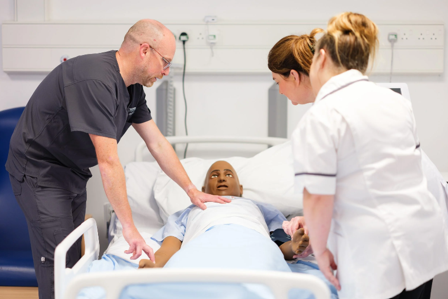 T Level health tuition in the Clinical Skills Centre at Wellington